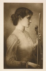 Portrét. Reprodukce obrazu předrafaelského umělce Edwarda Burne-Jonese.