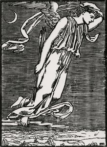 Psyché Očekávání Cupida od Edward Coley (after) Burne Jones