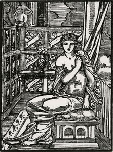 Psyché Očekávání Cupida od Edward Coley (after) Burne Jones