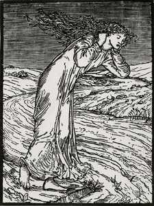 Psyché vrhající se do řeky od Edward Coley (after) Burne Jones