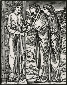 Druhá návštěva od Edward Coley (after) Burne Jones