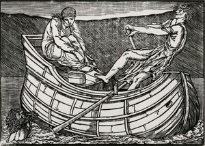 Hlava se zvedá od Edward Coley (after) Burne Jones