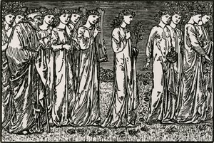 Průvod na kopec od Edward Coley (after) Burne Jones