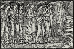 Průvod na kopec od Edward Coley (after) Burne Jones