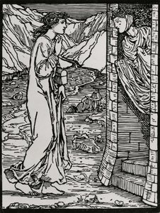 Mluvící věž od Edward Coley (after) Burne Jones