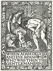 Když se Adam potápěl a Eva se rozplývala, kdo byl tehdy gentleman (rytina) od Edward Coley (after) Burne Jones