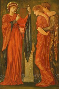 Hymenaeus (olej a plátkové zlato na panelu) od Edward Coley Burne Jones