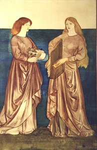 Svatá Dorota a svatá Cecílie od Edward Coley Burne Jones
