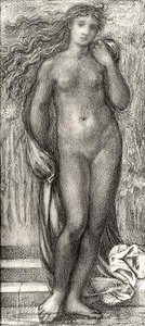 Léto (tužka a červená křída) (černobílá fotografie) od Edward Coley Burne Jones