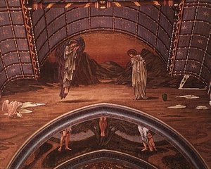 Zvěstování a část alegorického ukřižování od Edward Coley Burne Jones