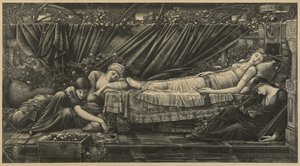 Die Rosenlaube von Edward Coley Burne-Jones