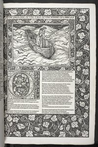 „The Works of Geoffrey Chaucer nyní nově potištěné obrázky navrženými Sirem Edwardem Burne-Jonesem“ od Edward Coley Burne Jones