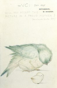"Hrdá matka" (tužka a barevné křídy na papíře) od Edward Burne Jones