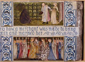 Panel Kráska a zvíře, Morris, Marshall, Faulkner & Co., kolem roku 1867 od Edward Burne Jones