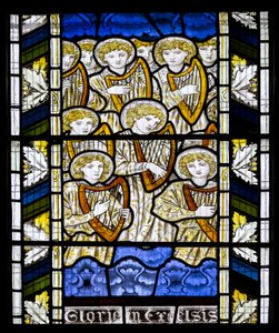 Cambridge, All Saints, Morris Marshall & Faulkner & Co, Edward Burne-Jones, Gloria In Excelsis, 1866 od Edward Burne Jones