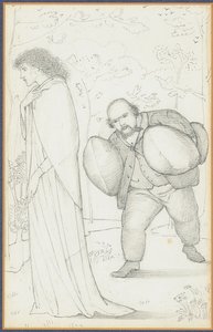 Dante Gabriel Rossetti přináší polštáře Jane Morrisové od Edward Burne Jones