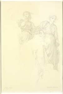 Skupina žen, Předběžná studie k obrazu, Zlaté schody od Edward Coley Burne Jones