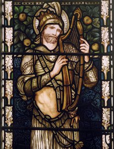King David Harping, 1876 (vitráže) od Edward Burne Jones