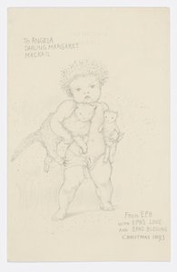 Dopis umělcově vnučce Angele Thirkell (tužka na papíře) od Edward Burne Jones