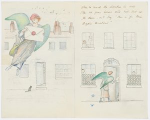 Dopis umělcově vnučce Angele Thirkell (tužka na papíře) od Edward Burne Jones