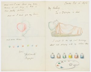 Dopis umělcově vnučce Angele Thirkell (tužka na papíře) od Edward Burne Jones