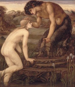 Pan and Psyche, 70. léta 19. století od Edward Burne Jones