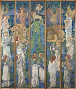 Ráj s uctíváním Svatého Beránka, kolem 1875-80 od Edward Burne Jones
