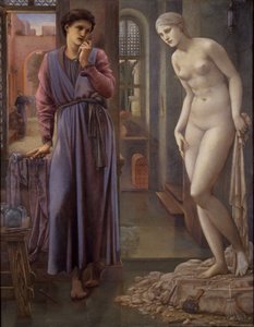 Pygmalion a obraz - The Hand Refrains, 1878 od Edward Burne Jones