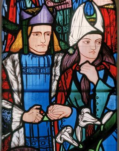Šalamoun a královna ze Sáby, 1857 (vitráže) od Edward Burne Jones