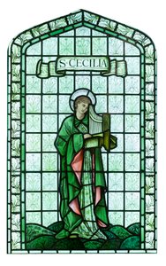 Svatá Cecílie, asi 1897, Edward Burne Jones (vitráže, malované a olovnaté sklo) od Edward Coley Burne Jones