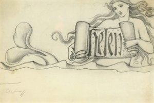 Studie pro Helenu, kolem roku 1880 od Edward Burne Jones