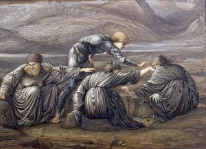 Studie pro Persea a Graiae, 1880 (viz také 80764) od Edward Burne Jones
