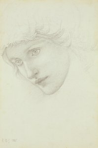 Studie pro hlavu mořské panny, 1885 od Edward Burne Jones