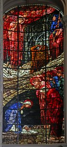 Narození Páně a Zvěstování pastýřům, 1885-1897 (vitráže) od Edward Burne Jones