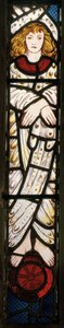 Nový Jeruzalém, Anděl, detail, 1862-3 (vitráže) od Edward Burne Jones