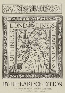 Titulní strana k poslední básni lorda Lyttona od Edward Burne Jones