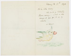Valentine, Dopis umělcově vnučce, Angele Thirkell, 13. února 1892 od Edward Burne Jones