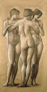 Venus Concordia - Studie o třech gracích, 1895 od Edward Burne Jones