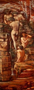 Dřevěné nymfy, 1881-85 od Edward Burne Jones