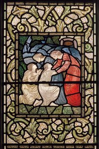 Wilden, All Saints, Morris & Co., Edward Burne-Jones, John Henry Dearle (1859-1932), Reception into Paradise, 1902-1914, Louisa, Alfred, The Baldwins, ministerský předseda, metodista, Worcestershire, Arts &