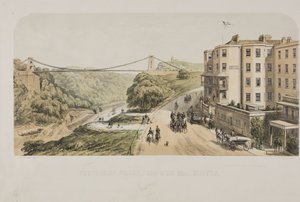 Visutý most, ze Sion Hill, Clifton, c.1875 od Edward Colston Lavars
