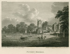 Putney Bridge, Londýn od Edward Dayes