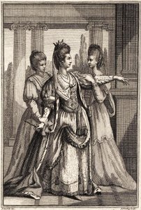 Mary Ann Yates jako Kleopatra v Drydens All for Love c.1778