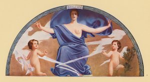Kalliopa, múza epické poezie a výmluvnosti (barevná litografie) od Edward Emerson Simmons