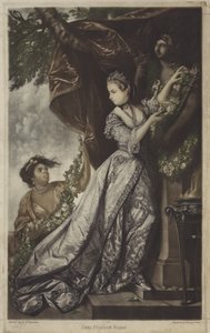 Lady Elizabeth Keppel (barevná rytina)