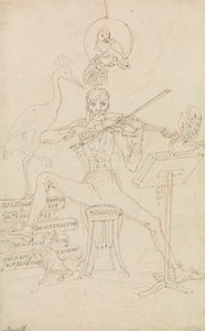 Karikatura autoportrét od Edward Francis Burney