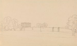 Pohled do dálky na Easton Neston, Northants od Edward Francis Burney
