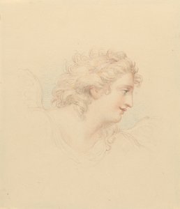 Profilová studie ženské hlavy od Edward Francis Burney
