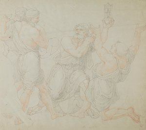 Studie k postavám Demitria a dvou dělníků od Edward Francis Burney