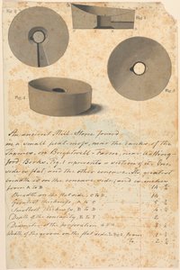 Studium starověkého římského mlýnského kamene (?) od Edward Francis Burney
